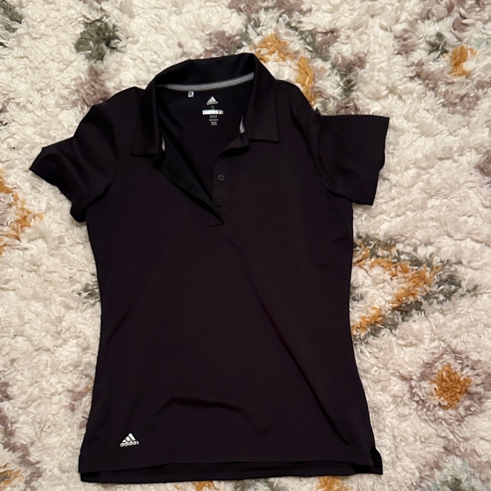 Adidas Women's Black Short Sleeve Polo